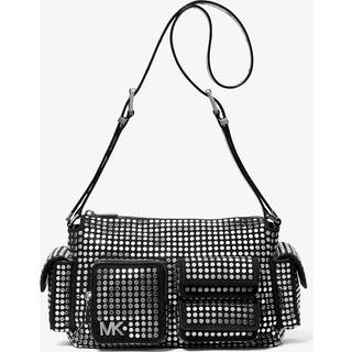 MK Dakota Medium Studded Suede Shoulder Bag - Black - Michael Kors - ONE SIZE
