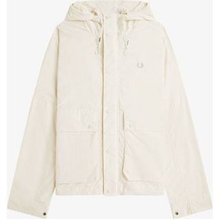 Fred Perry Cropped Ripstop Parka Jacket Ecru