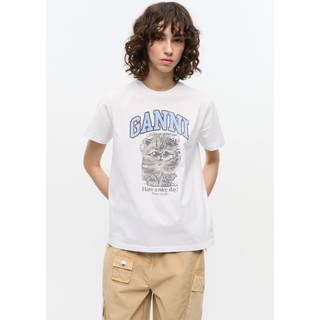 Basic Jersey Kitty Margot Relaxed T-shirt - Bright White - M