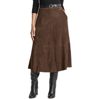 Vince Suede midi skirt - brown - L