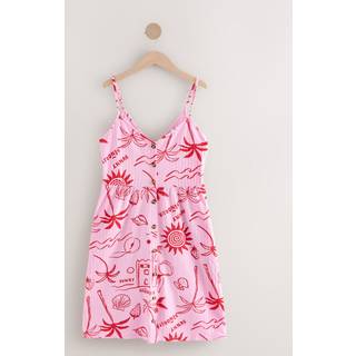 Next Red/Pink Jersey Midi Dress - 44tall