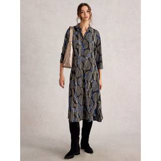 White Stuff White Stuff Black Rua Jersey Shirt Dress - EU 36 (UK 8)