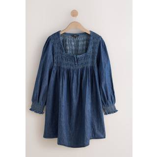 Next Let Smock Denim 100% bomuld minikjole - 38