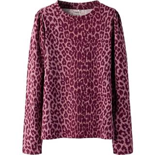 Leopard- Top Med Lange Ærmer