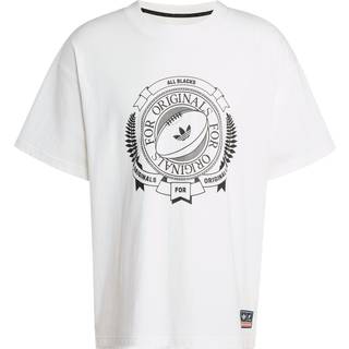 ADIDAS ORIGINALS & ALL BLACKS LØS PASFORM GRAFISK TEE FORÅR/SOMMER - Core White