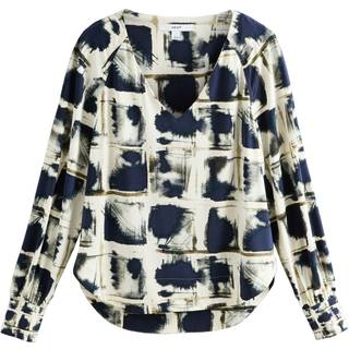 Next Langærmet jerseybluse med V-hals