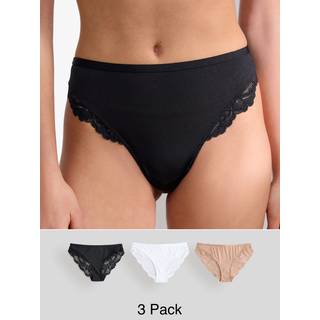 Next Black/White/Nude 3 Pack Knickers 3 Pack