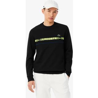 Lacoste Grid Tape Crew Sweatshirt, Sort - 4/M