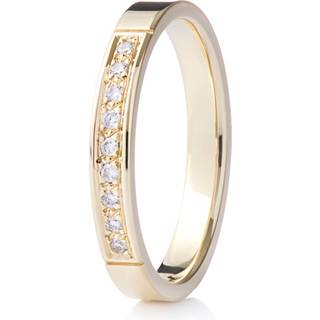Nuran Alliancering i rødguld med 9 brillanter - Str. 54
