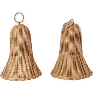Ferm Living Braided bells juleophæng 20 cm 2-pak Natural