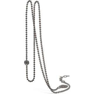 Blossom halskæde i sort sølv 52+3 cm