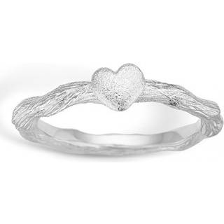 Blossom Copenhagen ring i mat sølv med hjerte - Str. 58