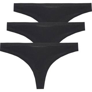 adidas 3-pak Sport Active Essentials Low Rise Thongs - Black - Medium