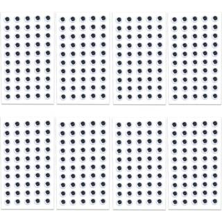 SHANGRLA Sm Googly Eyes-klistermrker - selvklbende til brnehndvrk 12 mm Sticky Bulk Wiggle Eyes Nem at skrlle og klbe p 8 ark