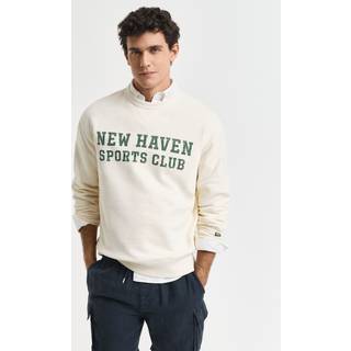 GANT Herre Graphic sweatshirt med crewneck (XXL) Hvid
