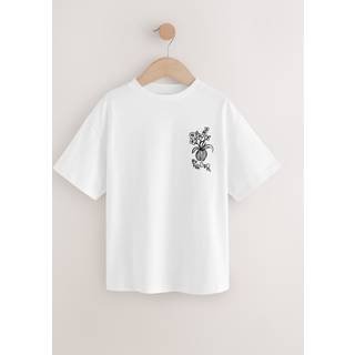 Next White Vase Oversized Graphic Print T-Shirt (3-16yrs)