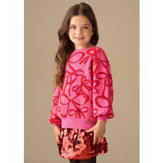 Angel & Rocket Angel & Rocket Pink Livia Bow Eyelash Jumper