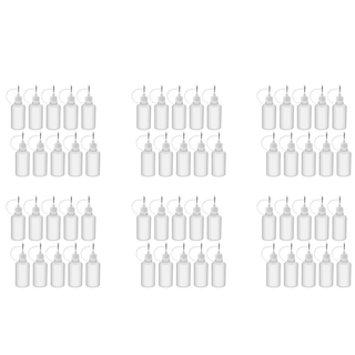 10 stk. 30 ml plastik-applikatorflaske med klembar spids til gør-det-selv lim