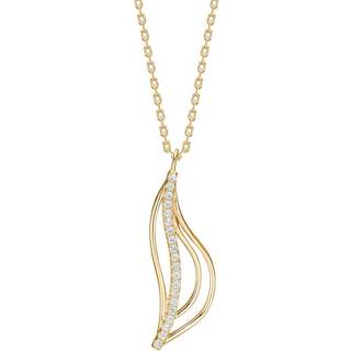 Joanli Nor RAMIRANOR halskæde i forgyldt sølv m. zirkonia