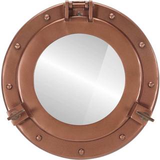 Koøjespejl Væghængt Aluminium Og Glas - Kobber / Ø 30 cm