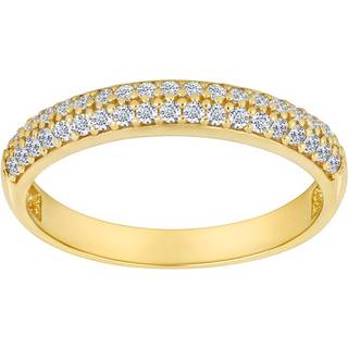 Siersbøl 8kt. guldring med cubic zirkonia - Str. 55