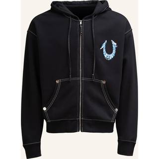 True Religion Paint Cinched Hoodie Black