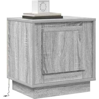 Natskab med 2 pcs Grå 44 x 34.5 x 45 cm Konstrueret træ