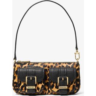 MK Zoe Small Leopard Print Calf Hair Pochette - Yellow - Michael Kors - ONE SIZE