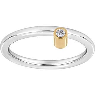 Siersbøl Shape Sølv ring Color med 0.035ct W/SI + 14kt - Str. 60