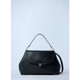 Toteme T-Lock Medium leather tote bag - black - One Size