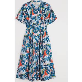 Seasalt Cornwall Seasalt Cornwall Blue Lamorna Cinched Pleated Dress - 40