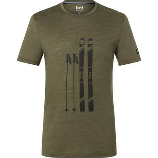 super.natural Skiing Gear Tee Merino-shirt Herrer størrelse L farve olivengrøn