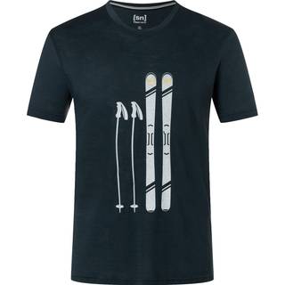 super.natural Skiing Gear Tee Merino-shirt Herrer størrelse M farve sort/blå