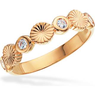 Scrouples ring i forgyldt med cubic zirkonia - Str. 62