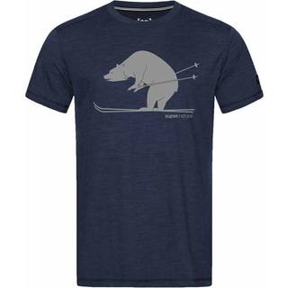 super.natural Skiing Bear Tee Merino-shirt Herrer størrelse M farve brun