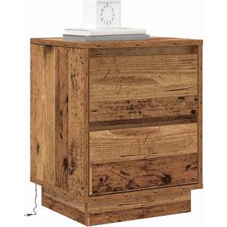 Natskab med 2 pcs Gammelt træ 39 x 34.5 x 50 cm Konstrueret træ