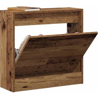 Skoskab med dør Gammelt træ 60 x 21 x 57 cm Konstrueret træ