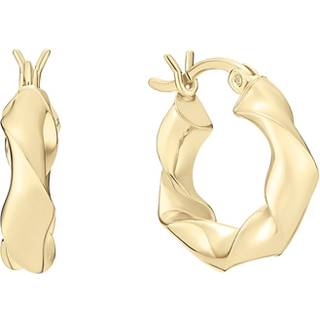 Lund Copenhagen snoede øreringe i guldbelagt - 18 mm