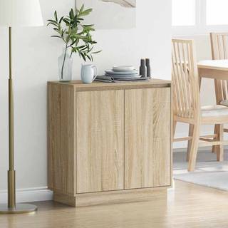 Sideboard med hylde Sonoma eg 71 x 34.5 x 75 cm Konstrueret træ