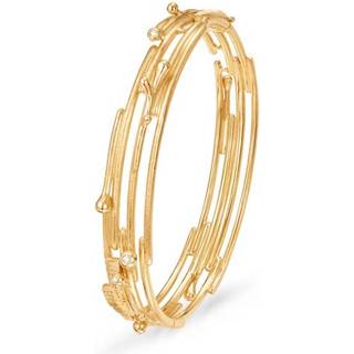 OLE LYNGGAARD COPENHAGEN BoHo armring 18 kt guld med 3 brillanter - 16 cm