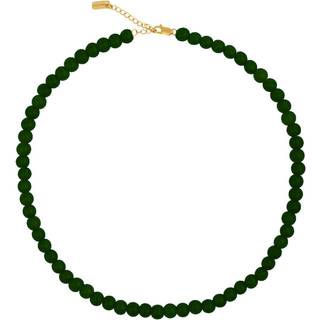 Vincent - Candy Coral Lucid Green halskæde i forgyldt sølv - Small