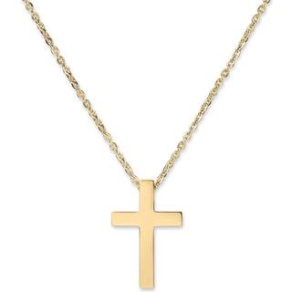 Klassisk Guldfarvet Kors Halskæde