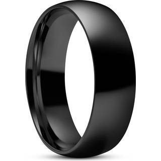 Simpel Sort Rustfrit Stål Ring