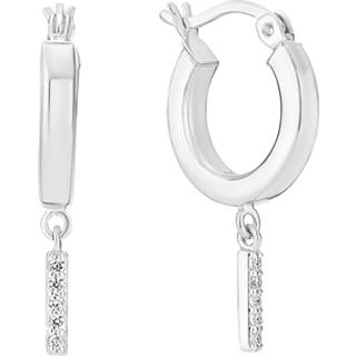 Lund Copenhagen øreringe i sølv med cubic zirkonia -Ø15mm