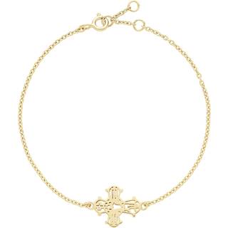 Lund Copenhagen armbånd i guldbelagt med åbent dagmarkors - 14x12 mm