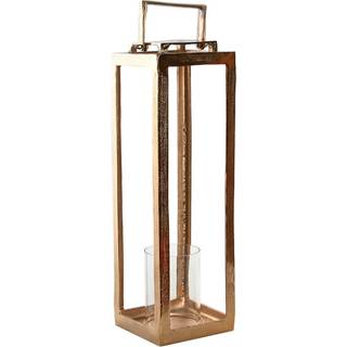 Laantarn Home ESPRIT Gylden Aluminium Krystal Moderne 20 x 20 x 74 cm