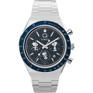 Timex X Peanuts Chronograph Blue Dial Steel Strap Men's Watch TW2Y45300