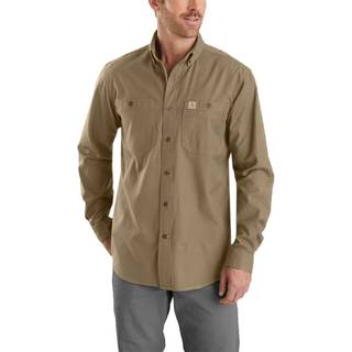 CARHARTT® LW RIGBY SOLID L/S SHIRT DARK KHAKI SIZE XL