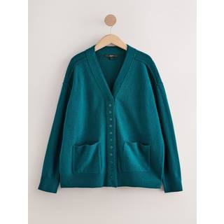 Next Teal Blue Supersoft V-Neck Cardigan With Pockets