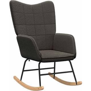 Gyngestol Mørkegrå Sherpa-stof